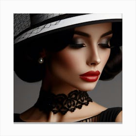 Lady In A Hat Canvas Print