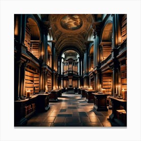 Library Stock Videos & Royalty-Free Footage Canvas Print