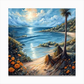 Sunset At The Beach Canvas Print