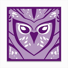 Chic Owl Lilac  Canvas Print