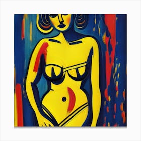 Woman In A Bikini 5 Canvas Print