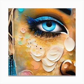 Blue Eyed Woman Canvas Print