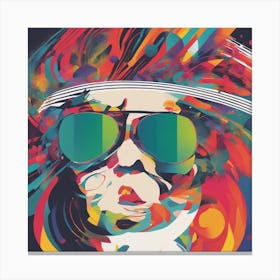 New Poster For Ray Ban Speed, In The Style Of Psychedelic Figuration, Eiko Ojala, Ian Davenport, Sci (15) 1 Canvas Print
