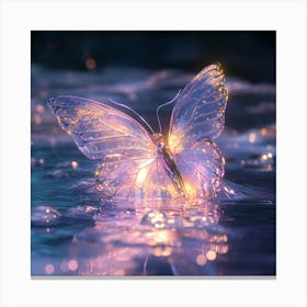 Crystal Butterfly Wall Print Canvas Print