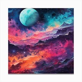 Abstract Space Painting Canvas Print