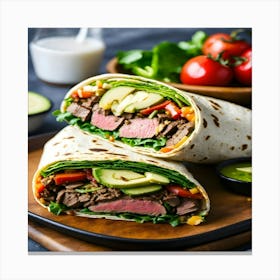 Steak Burrito Canvas Print