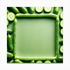 Cucumber As A Frame (69) Canvas Print