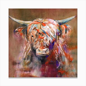 Higland Cow Friendly Canvas Print