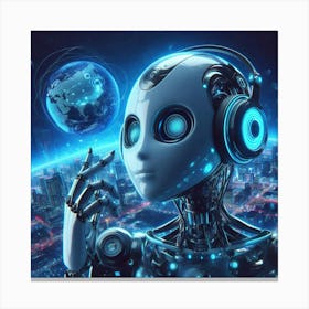 Futuristic Robot 3 Canvas Print