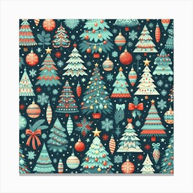 Christmas Tree Seamless Pattern 1 Canvas Print