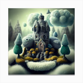 Land Of Otherworldly Dreams Fantasy Magic Watercolor Ink Acrylics Canvas Print