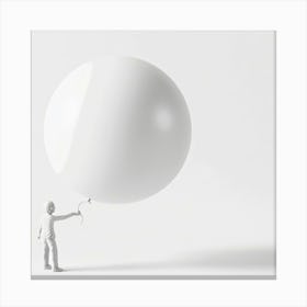 Person Holding A Balloon Canvas Print