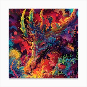 Psychedelic Dragon Canvas Print