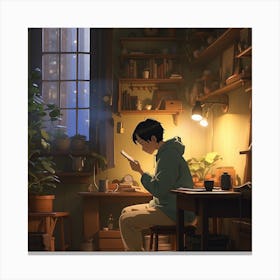 Boy In A Room Canvas Print