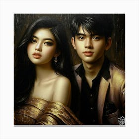 Asian Couple 1 Canvas Print