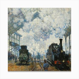 Claude Monet - Train Station Canvas Print