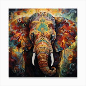 Elephant Series Artjuice By Csaba Fikker 033 Canvas Print