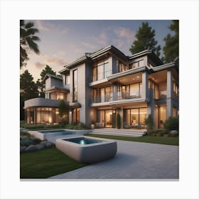 Beautiful house ???? Canvas Print