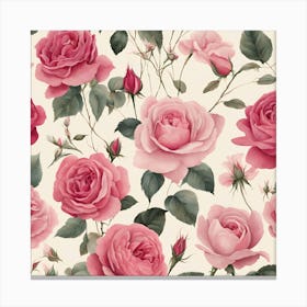 Pink Roses 1 Canvas Print