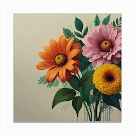 Flowers In A Vase 1 Canvas Print