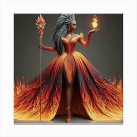 Fire Goddess-15 Canvas Print