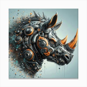 Rhino Print Canvas Print