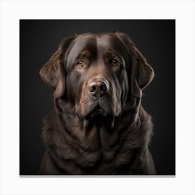 Portrait Of A Chocolate Labrador Retriever Canvas Print
