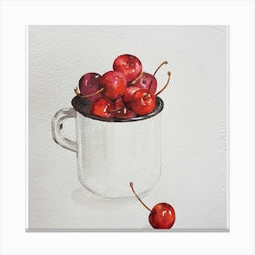 Cherry In A Cup Canvas Print