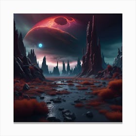 Space Landscape Canvas Print