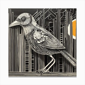 Bird In The City Canvas Print