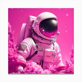 Pink Astronaut Canvas Print