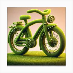 Green Bike Canvas Print