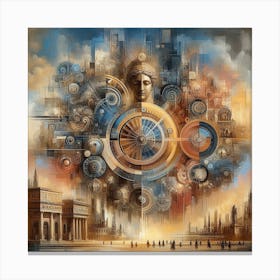 Clockwork City Canvas Print