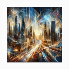 Futuristic Cityscape 9 Canvas Print