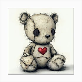 Teddy Bear With Heart 1 Lienzo