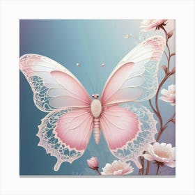 Pink Butterfly Canvas Print