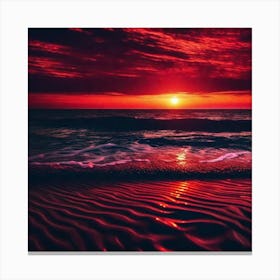 Sunset On The Beach 829 Canvas Print