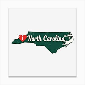 I Love North Carolina Canvas Print