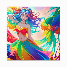 Rainbow Girl 2 Canvas Print