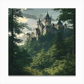 Castle In The Woods Canvas Print