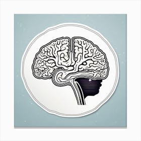 Human Brain Illustration 1 Canvas Print