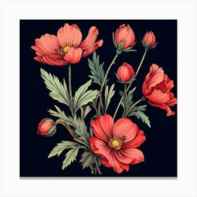 Red Poppies 3 Canvas Print