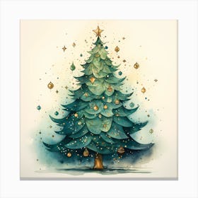 Christmas Pastel Pines Canvas Print