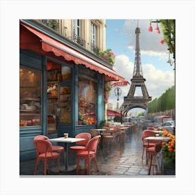 Paris, Eiffel Tower 1 Canvas Print