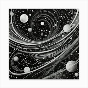 Black and White Abstract Art 42 Canvas Print