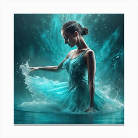 Ballerina In Water 1 Canvas Print