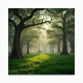 Forest In The Morning Canvas Print