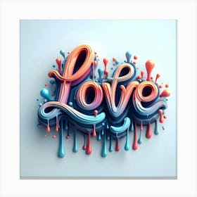 Love Lettering Canvas Print