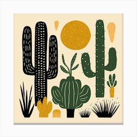 Cactus Set 3 Canvas Print