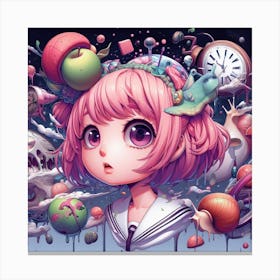 Kawaii Girl Canvas Print